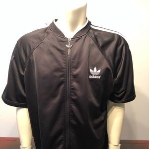 Adidas track jacket short sleeve